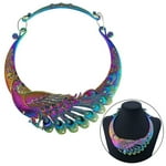 Statement Necklace Fashionable Peacock Dragon Shape Alloy Necklace Bib Necklace for Women