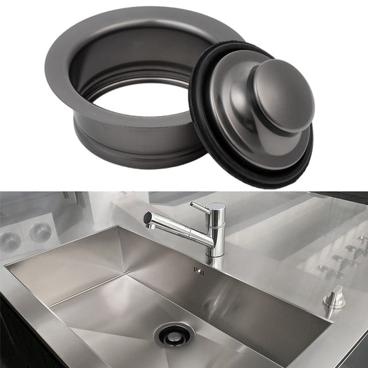 Sink Flange, Stainless Steel Sink Stopper, Replacement Garbage Disposal Flange, Kitchen Bathroom Garbage Disposal Part for 3-1/2" Drain Holes