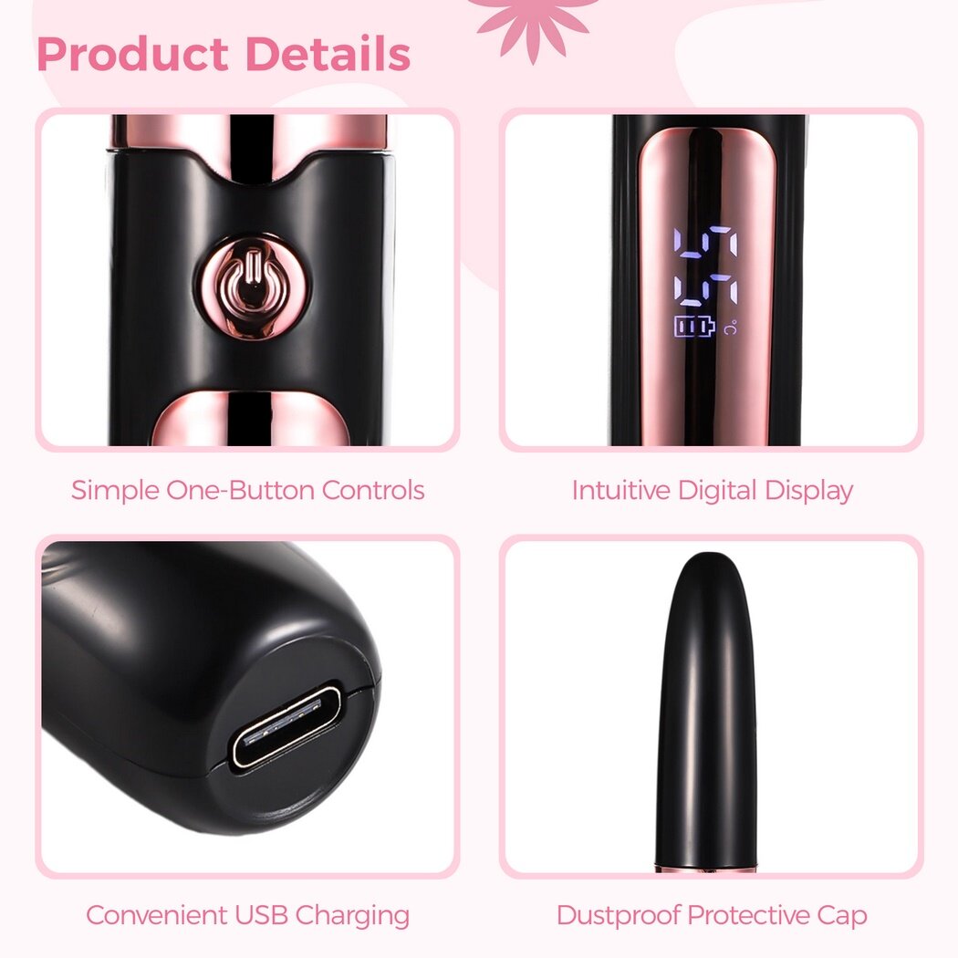 Heated Eyelash Curler with Combs, Anti-Burn Electric Heated Lash Curler with 4 Temp Settings, 30S Fast Heat Up 24 Hours Long Lasting Curling, USB Rechargeable Makeup Tool