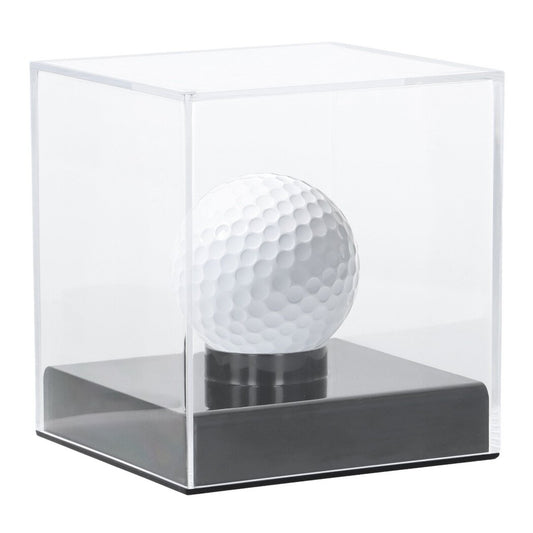 Golf Ball Display Case, Clear Acrylic Display Holder, Hole in One Golf Ball Showcase Box, Dustproof Small Cube Square Stand for Baseball, Volleyball, Tennis Ball