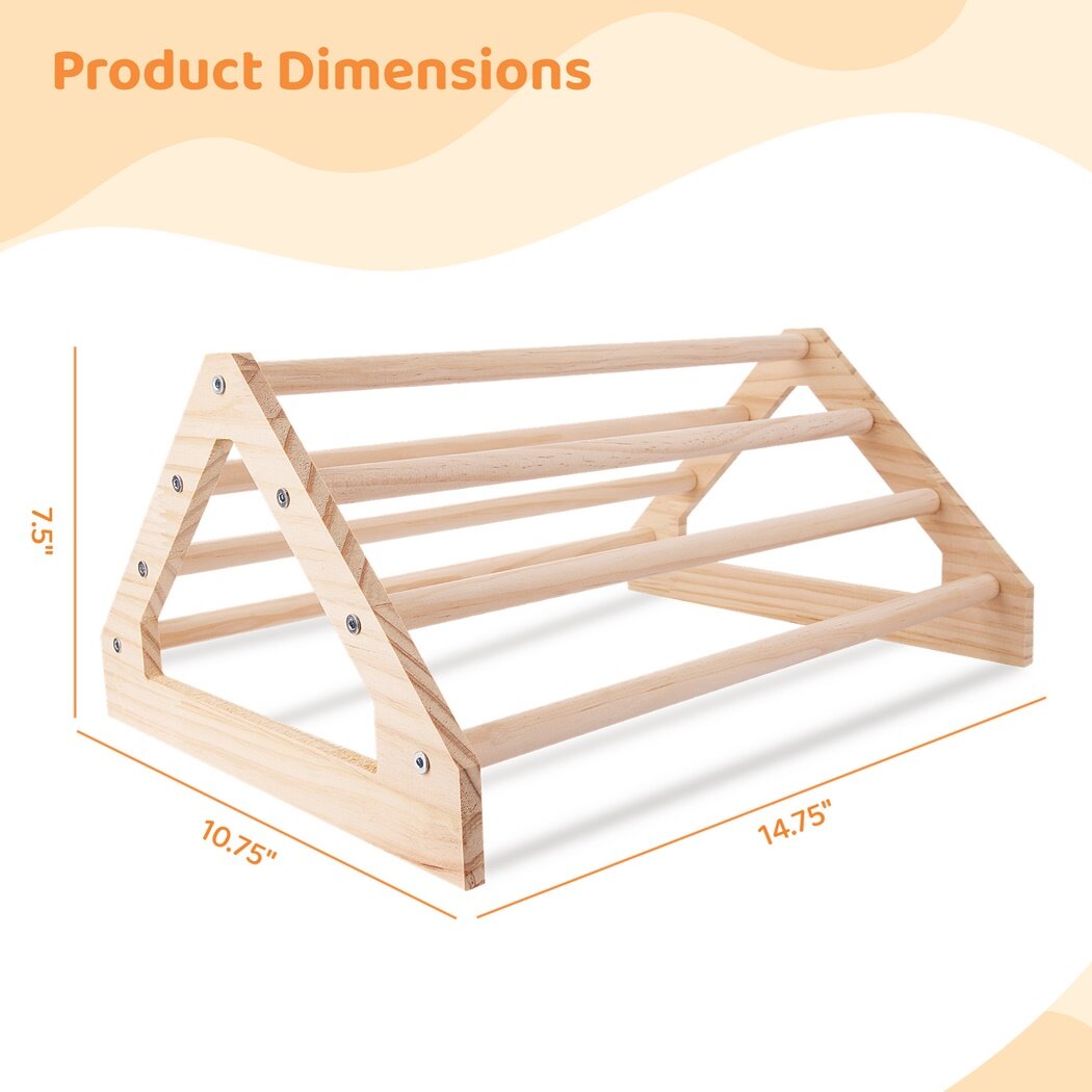 Wooden Chick Perch, Chick Stand Training Perch, Wood Chicken Roosting Bar for Entertainment, Chick Jungle Gym Perch Toy for Coop & Brooder, 14.75 x 10.75 x 7.25¡¯¡¯